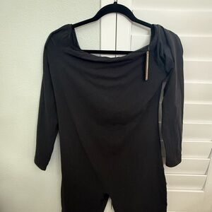 SKIMS Women’s Black Long Sleeve Romper Bodysuit Size XL | New With Tags